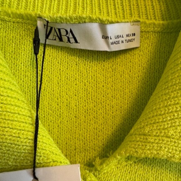 ZARA NEON cardigan sweatshirt jacket - Picture 4 of 7